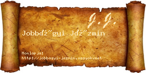 Jobbágyi Jázmin névjegykártya